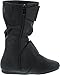 Link Klein-80K Girl's Kid's Cute Faux Leather Two Buckle Zipper Flat Heel Mid Calf Boot Shoes,Black,9