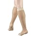 Truform Sheer Compression Stockings, 15-20 mmHg, Women's Knee High Length, Open Toe, 20 Denier, Nude, Small
