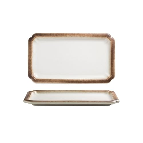 Placas Placa rectangular grande Placa de comida occidental Placa de Bola de masa Placa plana Vajilla de cena(C)