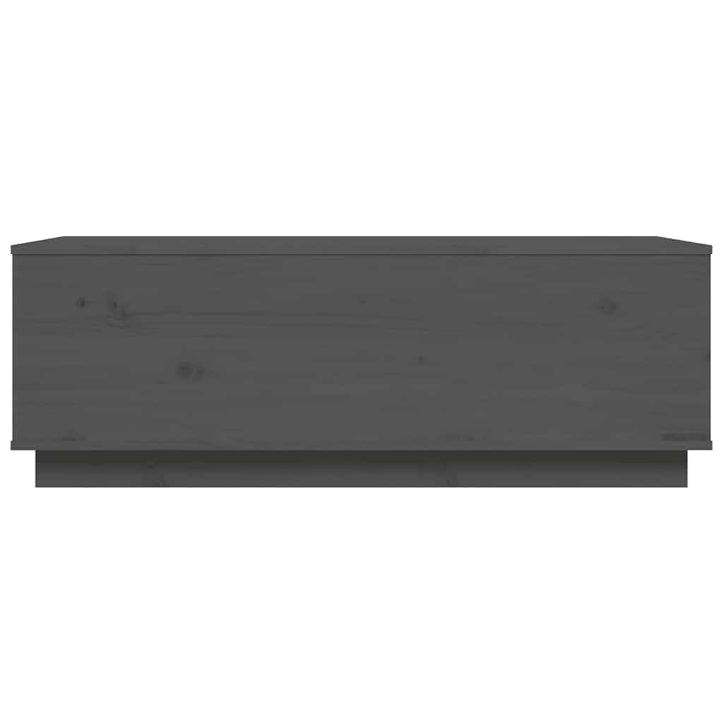 Fengshui Stolik kawowy szary 100 x 50 x 35 cm lite drewno sosnowe