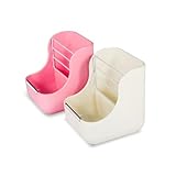 Sosoport 小動物用フィーダーボウル 粉色 兎 チンチラ適用 齧り防止深型食器 ケージ内食事管理用