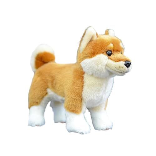 Tiny Heart Peluche Chien Shiba Inu 28cm/11 Jouet en Peluche de Chien Shiba Inu réaliste Bel Animal Cadeaux Mignons et Doux pour Enfants garçons et Filles...