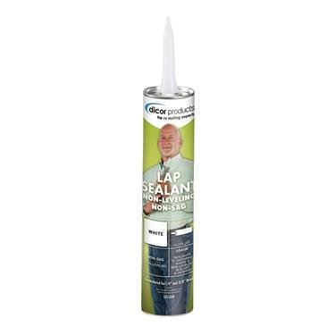 Dicor 551LSW1 White Non-Sag Roof Lap Sealant - 10.3 oz. Tube Quantity 10