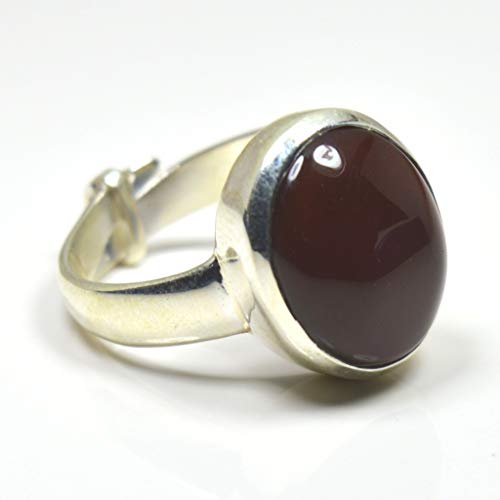 Bague en cornaline naturelle et argent sterling ajustable d'exception - 5