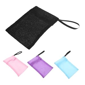 FRCOLOR 4pcs Soap Bag Exfoliating Soap Pouch Bathroom Sponge Shower Tool Shampoo Soap Sleeve Bar Soap Scrubber Pouch Take a Bath Net Bag Soap Holder Laundry Bag Bubble Net Nylon
