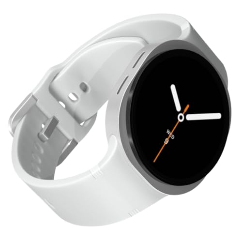 Image of Samsung Galaxy Ai Watch 8 Latin American Version Sm-L320 (40mm) Bluetooth Wellness Tips Heart Rate Sleep to Workout Fitness Tracker (Silver /White Band SM-L320NZSALTA)