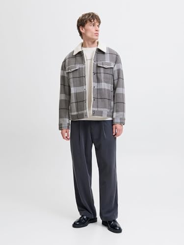 JACK & JONES Herren Jprblutexas Wool Blend Trucker Jacket Sn, Grey, s 4