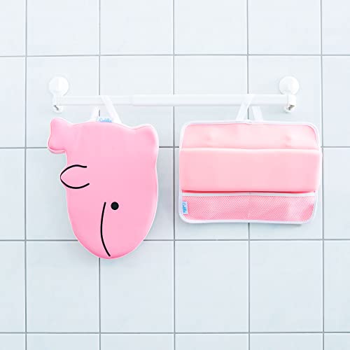 Cuddlix Baby Kneeler And Elbow Rest Pad Set For Baby Bathing Parents, Extra Thick Soft Mat With Organizer Pockets - Painless Kneeling Quick Drying Non-Slip For Newborn, Pastel Pink #TOP4