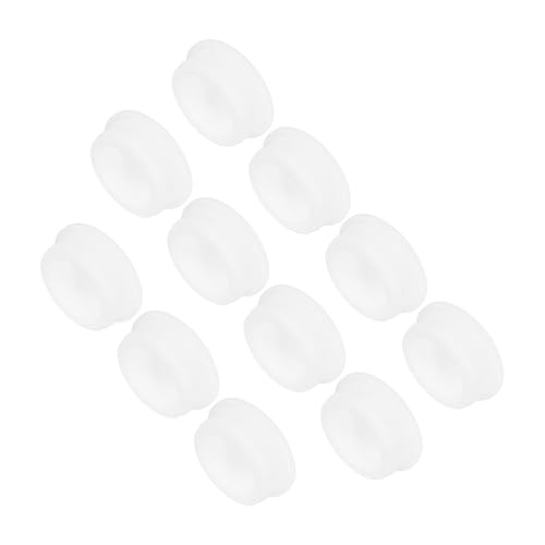 Image of MECCANIXITY 11Pcs T-Shaped Silicone Plugs 39.3mm 1-1 /2 Inch Dia Snap in Plug Hole Seal Cover Round Rubber Stopper for Kitchen Rubber Bulkheads Waterproof Sealing Plugs White