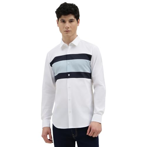 Image of United Colors of Benetton Slim Fit Spread Collar Solid Shirt - 26P5CB102PLNI901