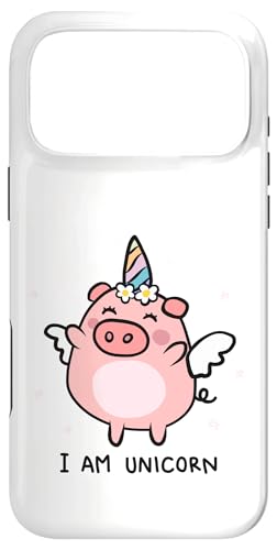 Funny I am a Unicorn Pigs Can Fly ���j�R�[�� �K�[���Y ���f�B�[�X �����Y �X�}�z�P�[�X iPhone 17 Pro Max �p