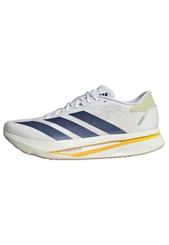 adidas Herren Adizero Sl2 Shoes, FTWR White/Dark Blue/Dual Yellow, 40 EU – Ansicht 1