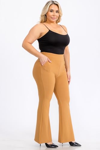 ShoSho Womens Plus Size Skinny Pants Slim Fit Trousers Treggings Pull-On Pants Leggings3