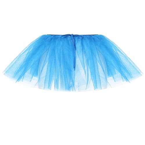 easyforever Kids Girls Ballet Dance Tutu Skirt Mesh Tulle Skirt Birthday Princess Skirt Dress Up Costume Dancewear Sky Blue 2-8 Years
