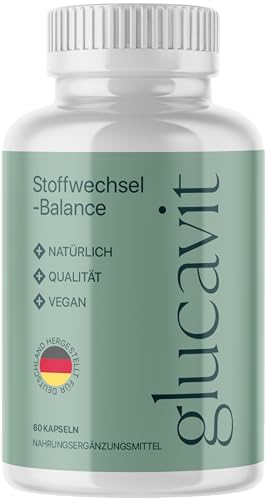 Glucavit Kapseln - Natürliche Inhaltsstoffe für Männer und Frauen - 60 Kapseln für 1 Monat