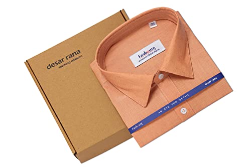 Image of Faubourg Cotton Blend 5377-5382 Men's Solid Plain Full Long Sleeve Slim Fit Formal Shirt