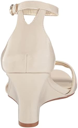 Naturalizer Womens Vera Wedge Ankle Strap Heeled Dress Sandal,Satin Pearl White Patent,7.5W | Image 2