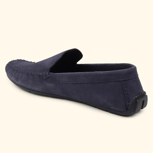 Image of YOHO Loafers for Men | Leather Slip-On Loafers | Stylish, Flexible Shoes with Footpharma Footbed | Comfortable Party, Office & Casual Footwear | Lofos 001