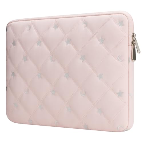 HEDUGO 13 14 inch Laptop Sleeve Bag Portable Laptop Case Soft Lining Carrying Case Padded Computer Pouch Cover Compatible with 13 Inch MacBook Air/Pro 14 Inch MacBook Pro, Pink