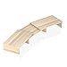 immagine 1FITUEYES Dual Supporto per Monitor in Legno Oak Girevole Lunghezza Regolabile Supporto per PC Schermo e Computer Portatile 92.5-108x23.5x10.2cm DT108006WO