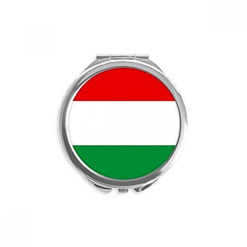 Miroir rond maquillage portable Hongrie, miroir de poche compact multicolore symbole pays Europe