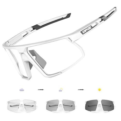 KAPVOE Photochromic Cycling Glasses UV Protection Dark Gray