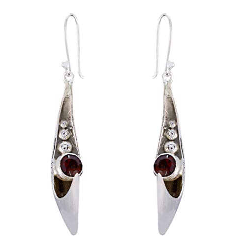 Boucle d'oreille grenat en argent pour sublimer vos tenues de soirée