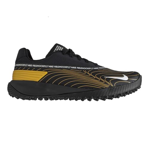 Find the Best Field Hockey Shoes for Your Game 11 Nike Vapor Drive Field Hockey Shoes, Black/White-Metallic Gold (Men's 7 / Women's 8.5)