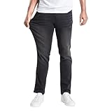 Pantalones Vaqueros de Tiro Alto para Hombre, Corte Relajado, Pierna Recta, Denim elástico, cómodos, Color Gris, Talla pequeña.