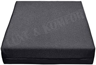 Luxe & Komfort® Orthopaedic Memory Foam Comfortable Wheelchair Cushion for Back Pain [Zipper Enclosure] [Made In UK] (18 x 16 x 4)