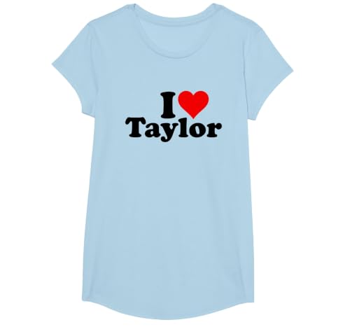 I Heart Taylor Fan Celebration T-Shirt T-Shirt, Girls, Baby Blue, X-Small
