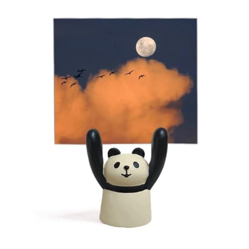 Porte-mémo panda et lune idée cadeau originale style dessin animé pour amoureux des animaux