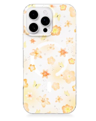 Coque iPhone 16 Pro Magsafe Feams en TPU antichoc et motif fleur d'oranger pour femme