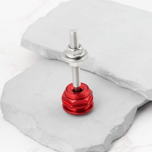 LT Easiyl 2 Stück 22 Mm Motorrad-Seitenabdeckungs-Druckknopfentriegelung M6 Kompatibel mit Simson S50/S51 (Rot)