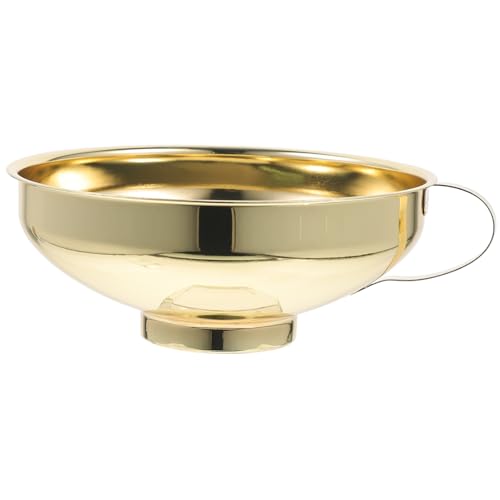 ULTECHNOVO Embudo Inoxidable Grande con Mango Colgante Resistente y Duradero para Enlatado y Cocina Boca Ancha para Aceite y Licor Accesorio Práctico para Frascos