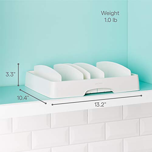 YouCopia StoraLid Food Container Lid Organizer, Large, White