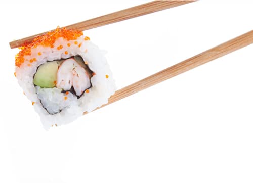 Wooden Sushi Chopsticks Kit Including 5 Chopsticks With 1 Rice Paddle, Asian Japaness Minimalist Style, Reusable Gift Kit No lacquer, No Wax, Temperature Resistance, Dish Washer Safe