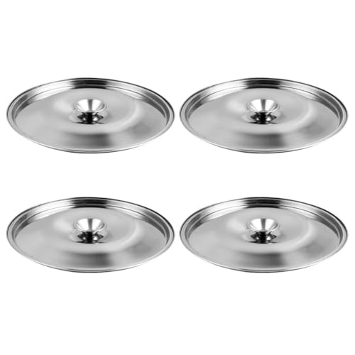 OUNONA Lot De 4 Couvercles En Inox 12.00 Cm Universels Pour Casseroles Bocaux PoêLes Accessoires...