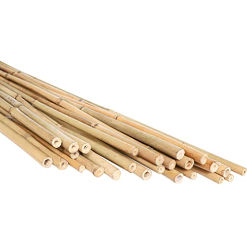 PFNRTH Bamboo Plant Stakes &ndash; 25pcs 4FT Natural Bamboo Garden Stakes for Tomatoes, Peppers, Beans,...