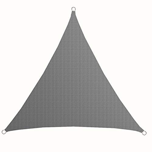 AMANKA UV Sonnensegel - 2x2x2 m HDPE Dreieck - Sonnenschutz Plane Überdachung Balkon Garten Grau