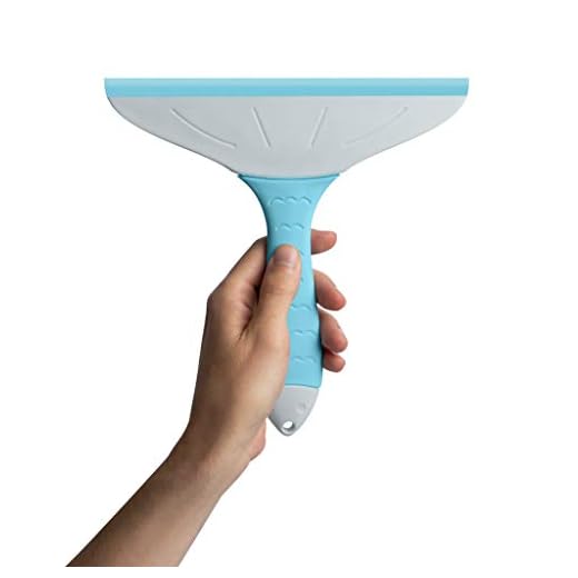 Balvi Limpiacristales Guppy Color Azul/Gris En Forma de pez con Ventosa Plástico ABS/TPR Ancho: 23cm