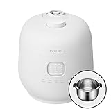 [CUCHEN] CRH-TWS0610PWUS, IH Induction Heating Dual Pressure Rice Cooker, 6 Person | 6-cup, 1.14Quarts (uncooked) 12-cup, 2.28Quarts (cooked), Full Stainless Inner Pot, Automatic High/Non-Pressure, Easy Open Handle, Auto Steam Clean, Made in Korea