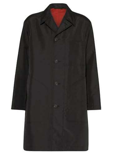 Hugo Boss Men's Relaxed-Fit Black Trench Rain Coat Large Black4