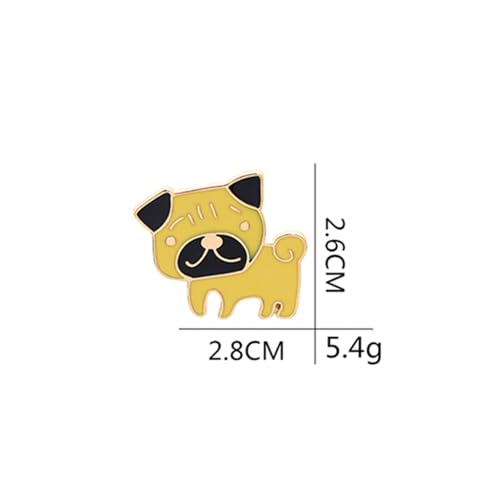 Yellow Little Dog Brooch Lapel Pin Metal Enamel Delicate Brooch Pin Accessory for Backpack Clothes Hat Decoration Badges for Women Men Girls Kids Gift2