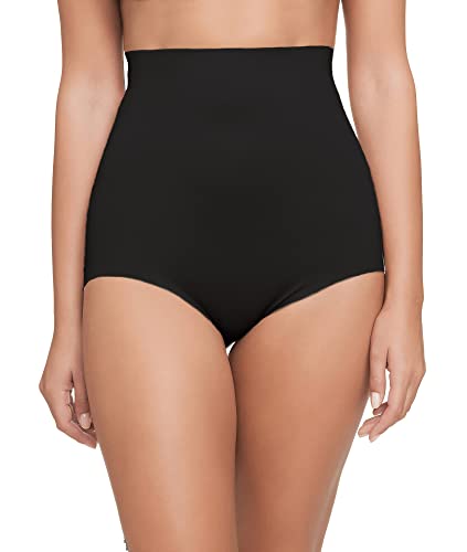 Channo Braga Faja Fuerte reafirmante Invisible Reductora Que no Marca. Tejido Microfibra Que Reduce hasta una Talla. Modelo elástico, Super Suave y cómoda (Negro, L)