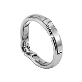 Edelstahl Peniesringe Cock Ring mit Verstellbar Schnalle, Magnetic Verspätet Penis Ring Metall Silber Penisring Cockring Bondage Erektionsring Sexspielzeug Für Herren Männer (24-26mm)