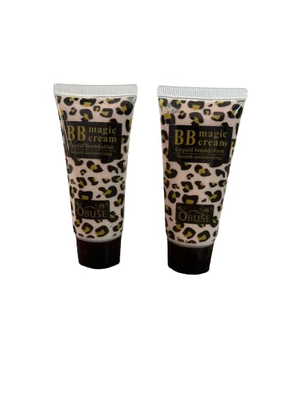 BB Magic Cream Liquid Foundation (Smooth Moisturizing) Foundation (Light Beige 01) 60g Pack of 2
