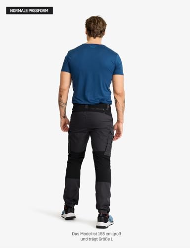 RevolutionRace Herren RVRC GP Pants, Hose zum Wandern und für viele Outdoor-Aktivitäten, Jet Black, M