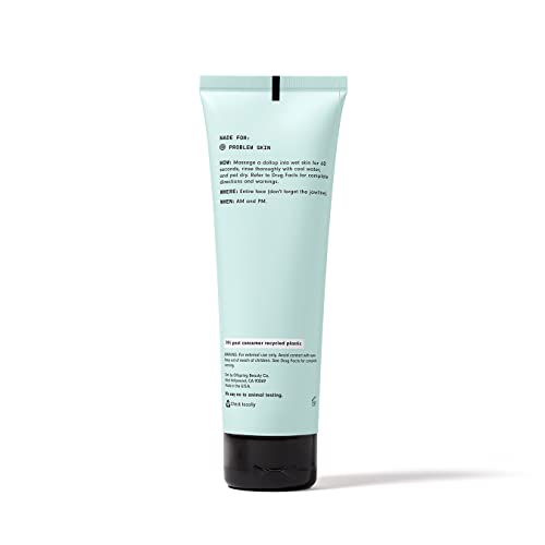 Image of Versed Keep The Peace Calming Cream Cleanser - Gentle, Non-Drying Foaming Cleanser with Salicylic Acid - Daily Face Wash Helps Reduce Blemishes Without Stripping Skin - Vegan (4 fl oz)
