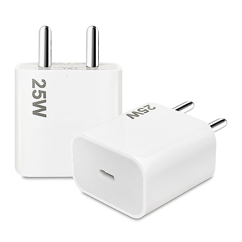 Image of Zybux 25w Nothing Phone Charger Original Adapter (25w Fast Type C Wall Cahrger) Compatible with Nothing Phone 1 Fast Charger Adapter-White